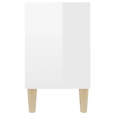 vidaXL magasfényű fehér TV-szekrény tömör falábakkal 103,5x30x50 cm