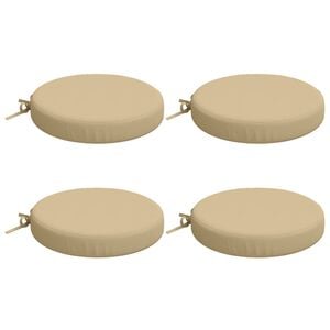 vidaXL 4 darabos &uuml;lőp&aacute;rna SOEST 4 db 100% poli&eacute;szter B&eacute;zs &Oslash; 35 x 7 cm