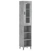 vidaXL betonsz&uuml;rke szerelt fa magasszekr&eacute;ny 34,5x34x180 cm