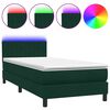 vidaXL s&ouml;t&eacute;tz&ouml;ld b&aacute;rsony rug&oacute;s &eacute;s LED-es &aacute;gy matraccal 100x220 cm