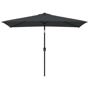 vidaXL antracitsz&uuml;rke k&uuml;lt&eacute;ri napernyő f&eacute;mr&uacute;ddal 300 x 200 cm