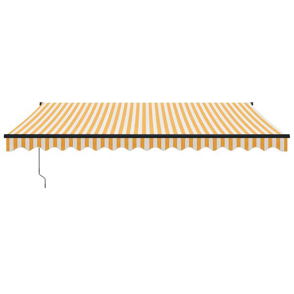 vidaXL s&aacute;rga-feh&eacute;r sz&ouml;vet &eacute;s alum&iacute;nium beh&uacute;zhat&oacute; napellenző 4 x 3 m