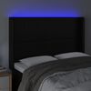 vidaXL fekete műbőr LED-es fejt&aacute;mla 147x16x118/128 cm