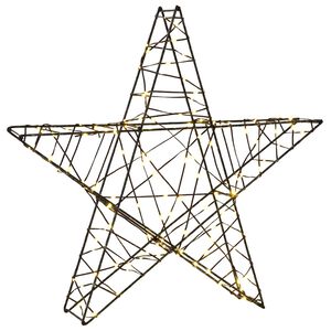 vidaXL 3D kar&aacute;csonyi csillag 120 LED Meleg feh&eacute;r 55 x 53,5 x 10 cm