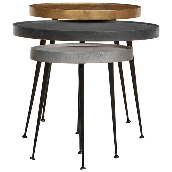 vidaXL 3 db t&ouml;bbsz&iacute;nű szerelt fa doh&aacute;nyz&oacute;asztal