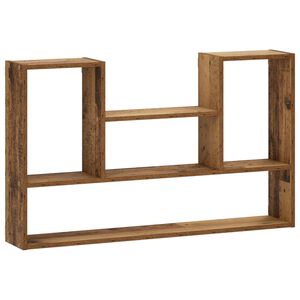 vidaXL Falpolc Antik Fa 100 x 17 x 60 cm Szerelt Fa