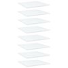 vidaXL 8 db feh&eacute;r forg&aacute;cslap k&ouml;nyvespolc 40 x 40 x 1,5 cm