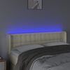 vidaXL kr&eacute;msz&iacute;nű műbőr LED-es fejt&aacute;mla 147 x 16 x 78/88 cm