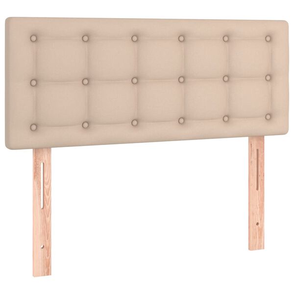 vidaXL fekete műbőr LED-es fejt&aacute;mla 90 x 5 x 78/88 cm