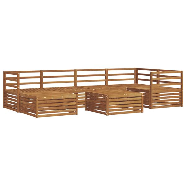 vidaXL K&uuml;lt&eacute;ri kanap&eacute; szett 7 pcs Term&eacute;szetes