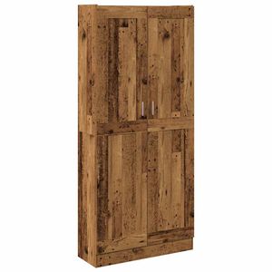 vidaXL antik fa sz&iacute;nű szerelt fa magasszekr&eacute;ny 82,5 x 30,5 x 185 cm