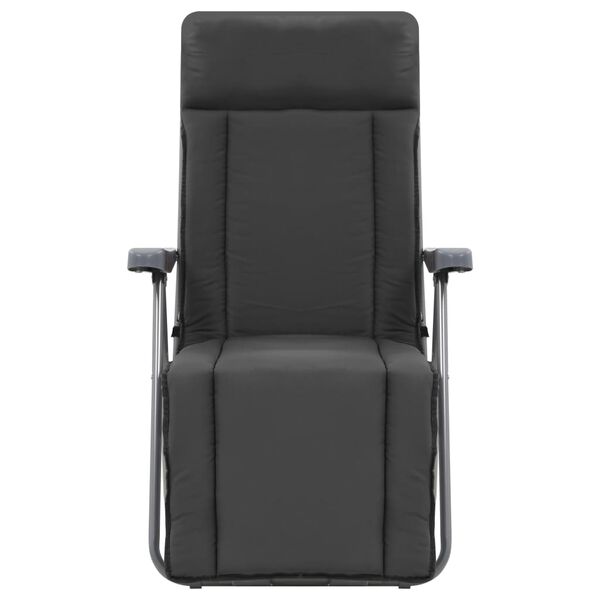 vidaXL 2 db szürke összecsukható kerti szék párnával