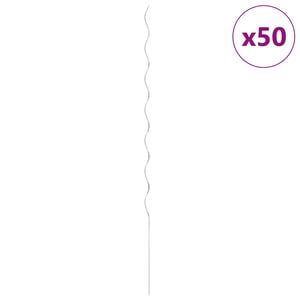 vidaXL 50 db spir&aacute;l alak&uacute; horganyzott ac&eacute;l n&ouml;v&eacute;ny t&aacute;maszt&eacute;k 170 cm