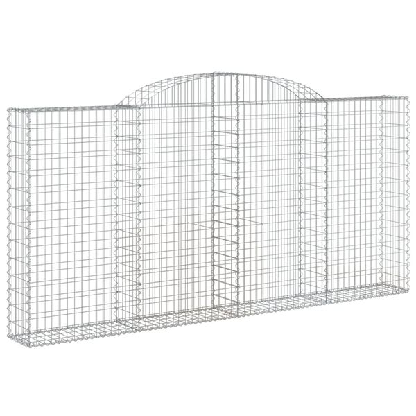 vidaXL 30 db &iacute;ves horganyzott vas gabion kos&aacute;r 300x30x140/160 cm