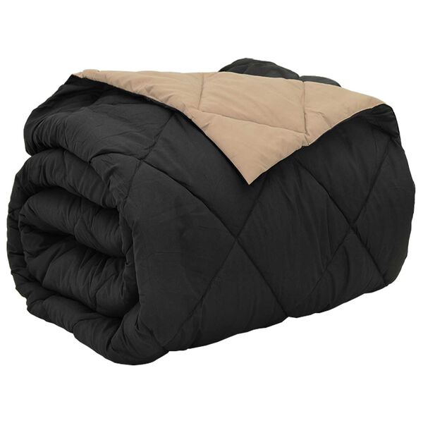 vidaXL Teljes &eacute;ves takar&oacute; Fekete &eacute;s Taupe 240 x 260 cm Mikrosz&aacute;l