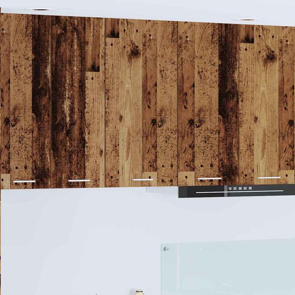 vidaXL F&uuml;ggő szekr&eacute;ny ajt&oacute;val R&eacute;gi fa &eacute;s feh&eacute;r 40 x 31 x 80 cm Faanyag