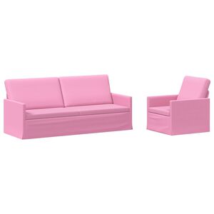 vidaXL Kanap&eacute; Szett 2 pcs R&oacute;zsasz&iacute;n Sz&ouml;vet