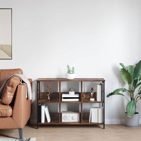 vidaXL K&ouml;nyvespolc F&uuml;st&ouml;lt t&ouml;lgy 102 x 32 x 72,5 cm Faanyag