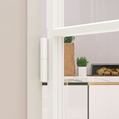 vidaXL fehér edzett üveg és alumínium vékony beltéri ajtó 102x201,5 cm