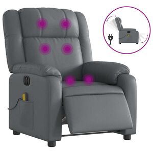 vidaXL sz&uuml;rke műbőr elektromos d&ouml;nthető massz&aacute;zsfotel
