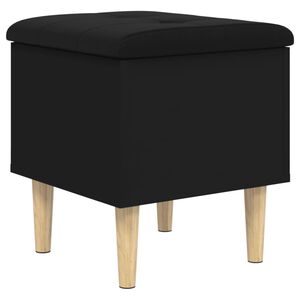 vidaXL fekete szerelt fa t&aacute;rol&oacute;pad 42x42x46 cm