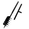 vidaXL K&eacute;zi F&ouml;ld F&uacute;r&oacute; Auger Bit 150 mm Dupla Spir&aacute;llal Fekete