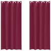 vidaXL Fekete F&uuml;gg&ouml;ny Gyűrűkkel 2 db Bord&oacute; 245 x 140 cm Poli&eacute;szter