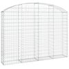 vidaXL &iacute;ves horganyzott vas gabion kos&aacute;r 200x30x140/160 cm