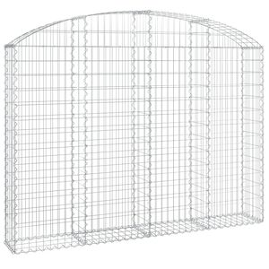 vidaXL &iacute;ves horganyzott vas gabion kos&aacute;r 200x30x140/160 cm