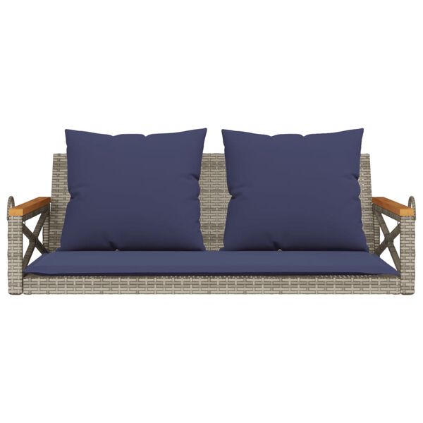 vidaXL sz&uuml;rke polyrattan hintapad p&aacute;rn&aacute;kkal 109 x 62 x 40 cm