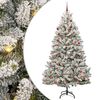 vidaXL Mű kar&aacute;csonyfa 210 cm 300 LED Meleg feh&eacute;r PVC &eacute;s Ac&eacute;l