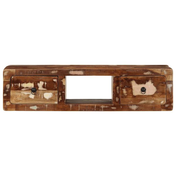 vidaXL tömör újrahasznosított falra szerelhető TV-szekrény 100x32x25cm