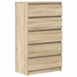 vidaXL sonoma t&ouml;lgy sz&iacute;nű szerelt fa fi&oacute;kos szekr&eacute;ny 60 x 36 x 103 cm