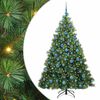 vidaXL Mű kar&aacute;csonyfa 300 LED-del &aacute;llv&aacute;nnyal Z&ouml;ld 180 cm PE &eacute;s PVC