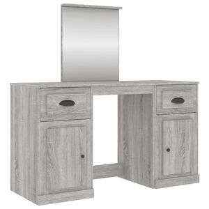 vidaXL sz&uuml;rke sonoma sz&iacute;nű f&eacute;s&uuml;lk&ouml;dőasztal t&uuml;k&ouml;rrel 130x50x132,5 cm