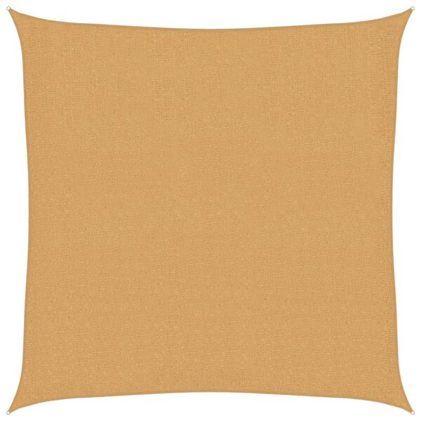 vidaXL homoksz&iacute;nű n&eacute;gyzet alak&uacute; HDPE napvitorla 160 g/m&sup2; 2,5 x 2,5 m