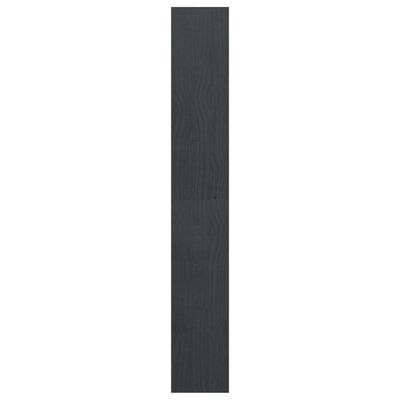 vidaXL szürke tömör fenyőfa könyvszekrény/térelválasztó 100x30x200 cm