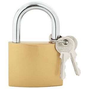 vidaXL U lakat kulcsokkal 12 db Bronz Vas