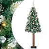 vidaXL Karcs&uacute; kar&aacute;csonyfa 300 LED-del Z&ouml;ld 180 cm PVC &eacute;s t&ouml;m&ouml;r fenyőfa