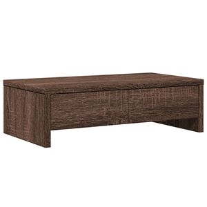 vidaXL barna t&ouml;lgy szerelt fa monitor&aacute;llv&aacute;ny fi&oacute;kokkal 50 x 27 x 15 cm