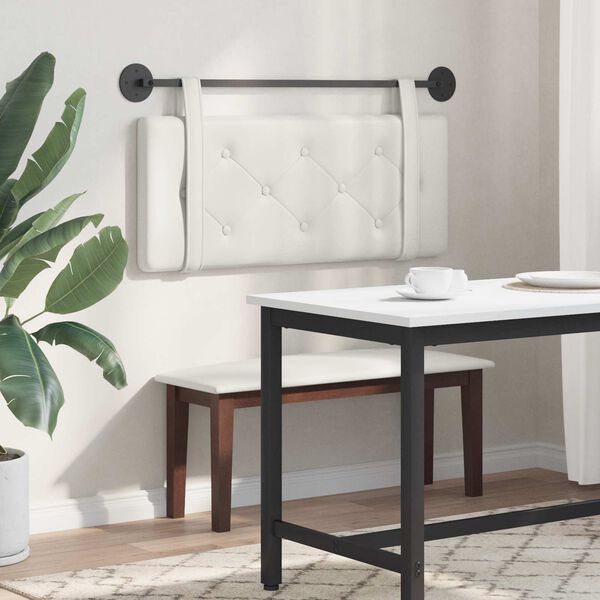 vidaXL Fali Fejt&aacute;mla Falra szerelhető Feh&eacute;r 110 x 55 x 5 cm Műbőr