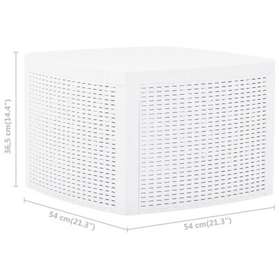 vidaXL fehér műanyag kisasztal 54 x 54 x 36,5 cm