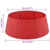 vidaXL Kar&aacute;csonyiFaSzoknya Piros &Oslash; 65 x 24 cm Műanyag