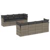 vidaXL 9 r&eacute;szes sz&uuml;rke polyrattan kerti &uuml;lőgarnit&uacute;ra p&aacute;rn&aacute;kkal