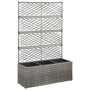 vidaXL sz&uuml;rke r&aacute;csos polyrattan magas&aacute;gy&aacute;s 3 kasp&oacute;val 83 x 30 x 130 cm