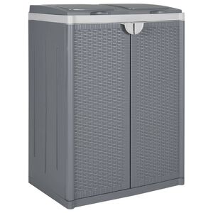 vidaXL sz&uuml;rke PP 2 ajt&oacute;s szemeteskuka 65 x 45 x 88 cm