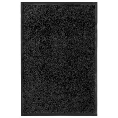 vidaXL fekete kimosható lábtörlő 40 x 60 cm