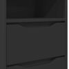 vidaXL &Eacute;jjeliszekr&eacute;nyek fi&oacute;kkal 2 pcs Fekete 40 x 30 x 467 cm Faanyag