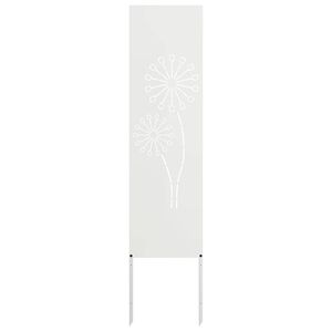 vidaXL Kertv&eacute;dő v&aacute;szon Feh&eacute;r 32 x 140 cm Hidegen hengerelt ac&eacute;l