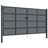vidaXL antracit sz&iacute;nű ac&eacute;l kerti kapu 400 x 175 cm